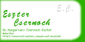 eszter csernoch business card